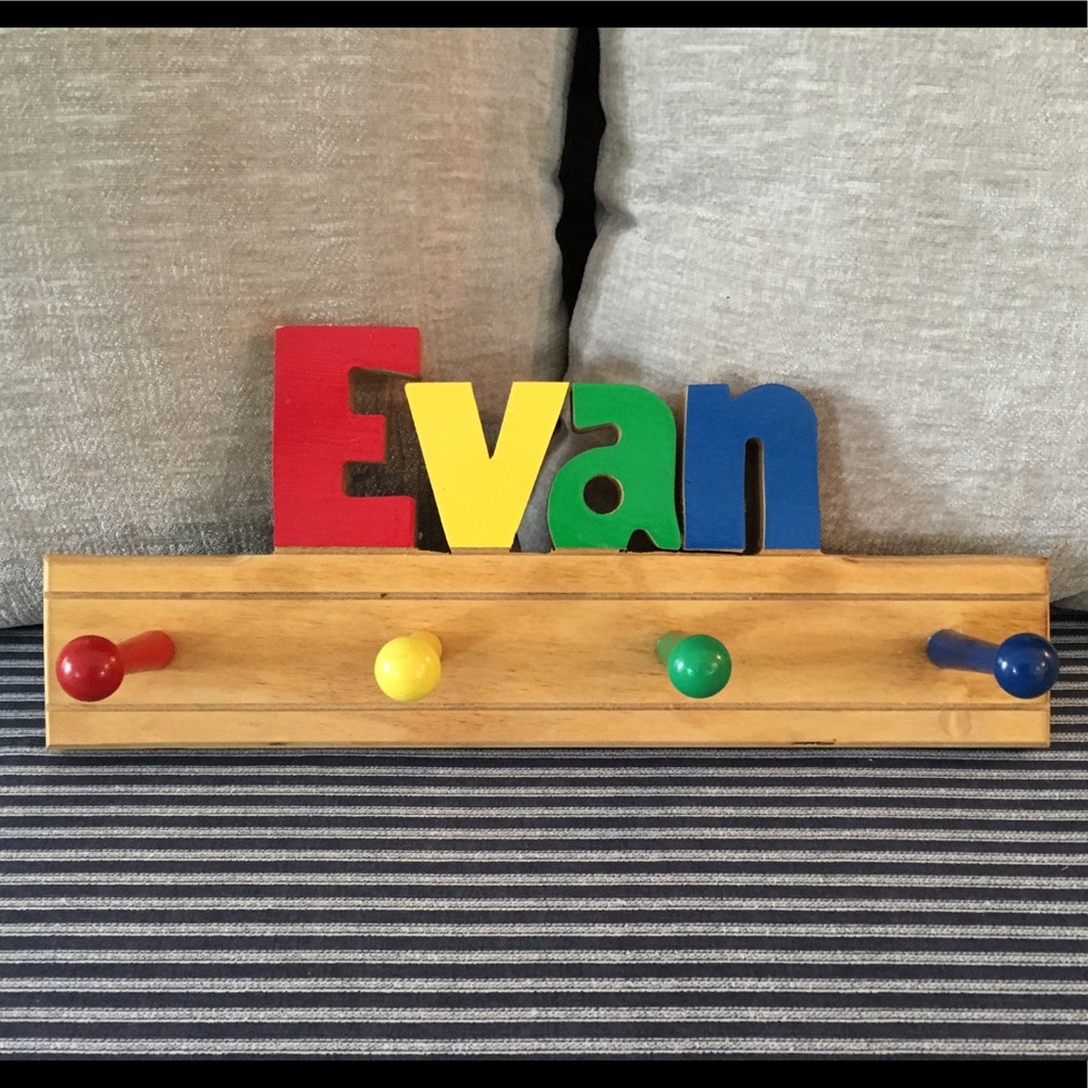 Personalized custom made coat rack